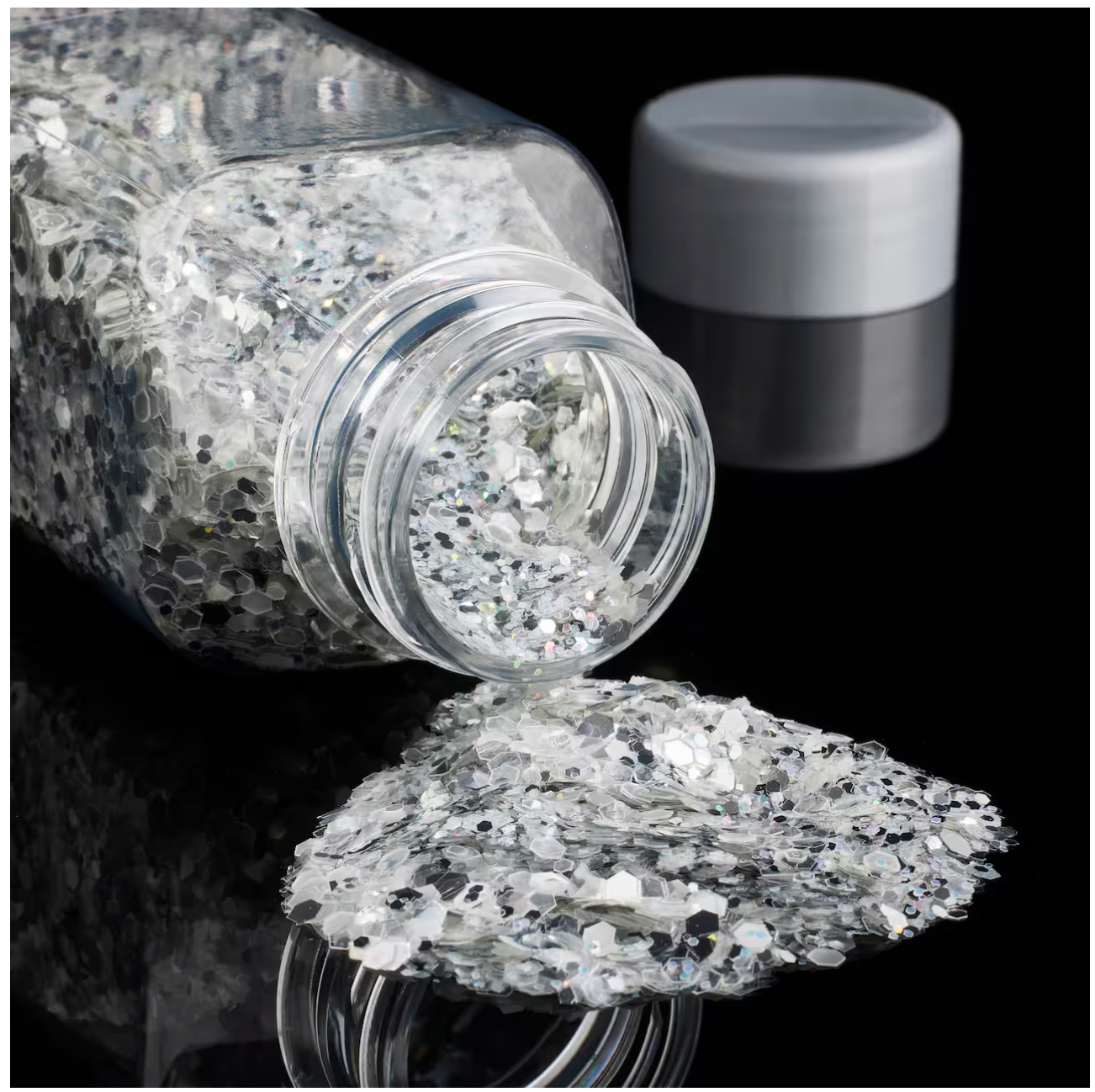 chunky silver glitter