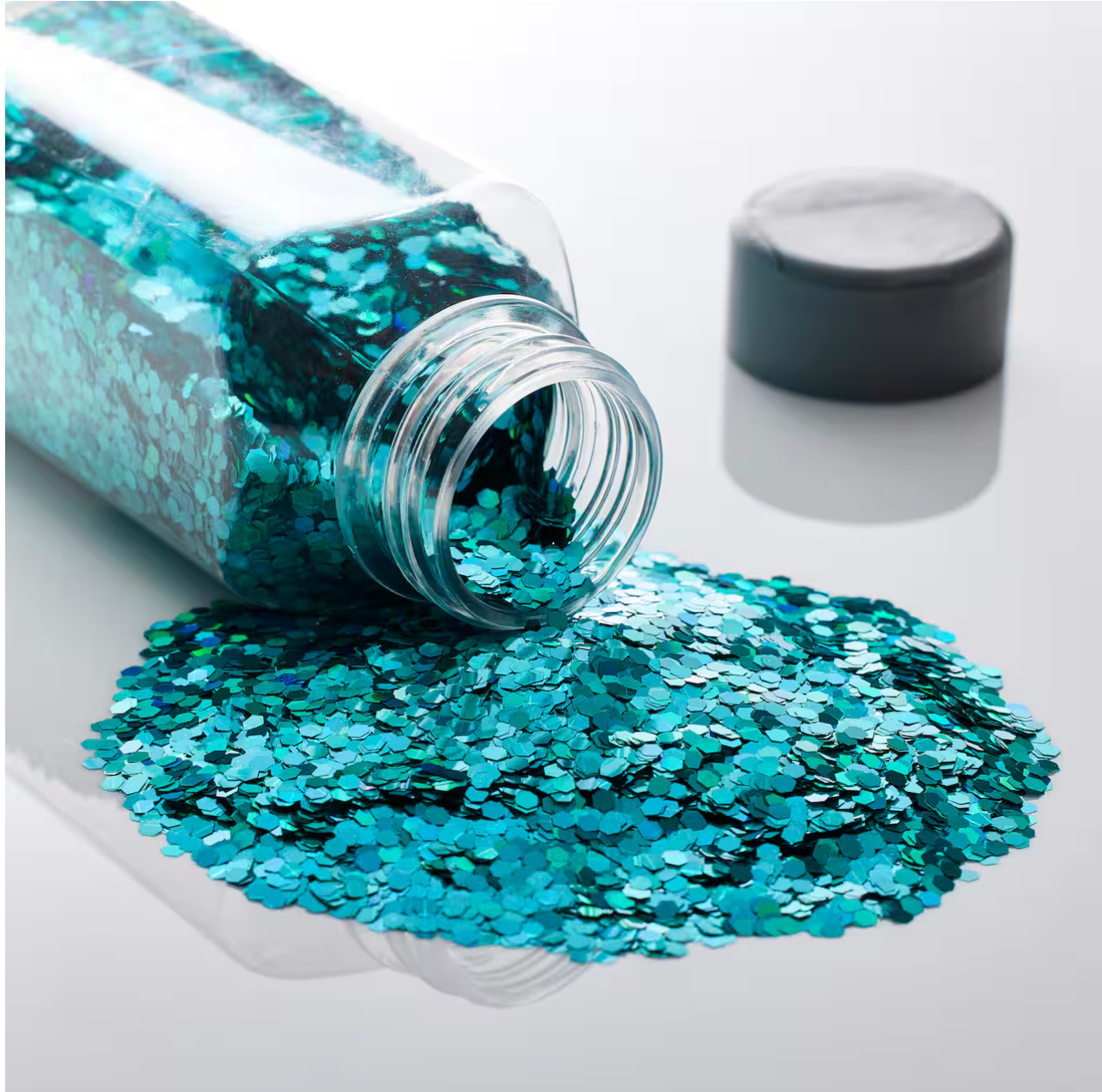 chunky holographic mint glitter