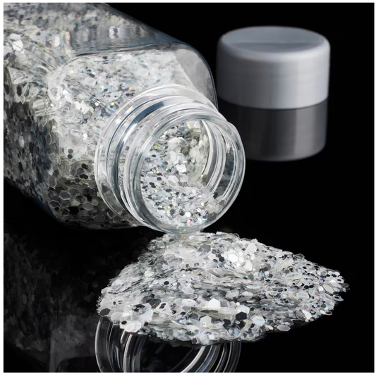 chunky silver glitter