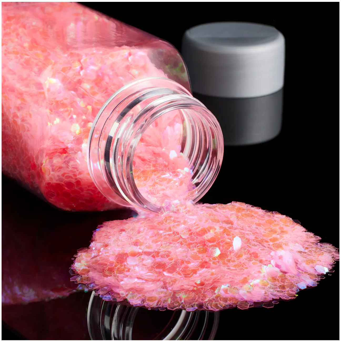 chunky blush glitter