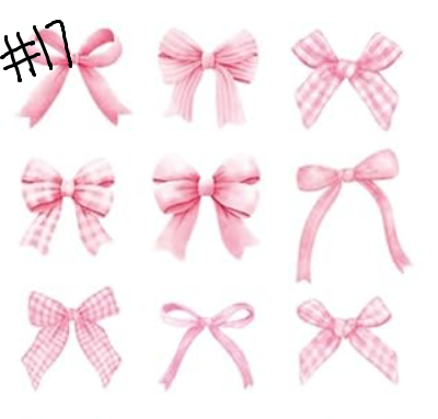 pink bows/lucky